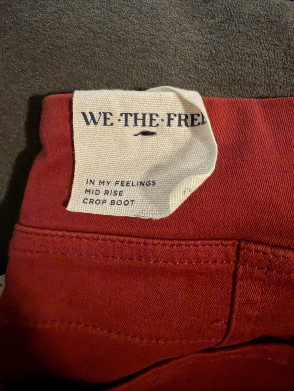We The Free Kids Mid Rise Crop Boot Pants in Rust Red